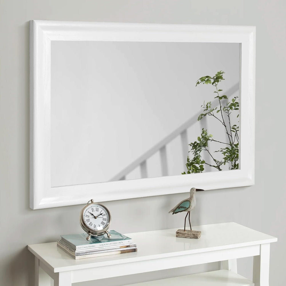 White Wall Mirror for Bathroom,Rectangle Large 30 x 40 inch Vanity Mirrors