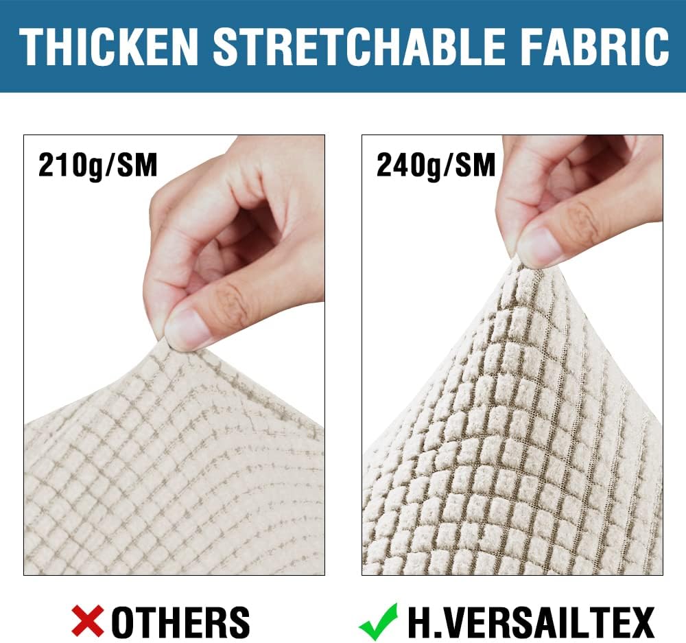 H.VERSAILTEX 3 Piece Stretch Sofa Covers for 2 Cushion Loveseat Couch Covers ...