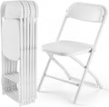 DUMOS Plastic Folding Chairs Sets of 6, Patio Dining Foldable Sets, Outdoor