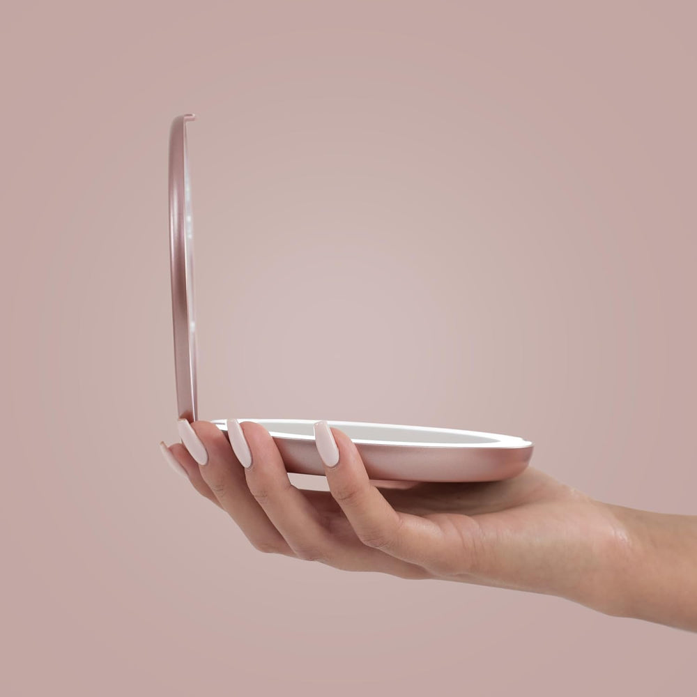 LUNA London Compact Travel Mirror | Travel Makeup Mirror with Light | LED Lig...