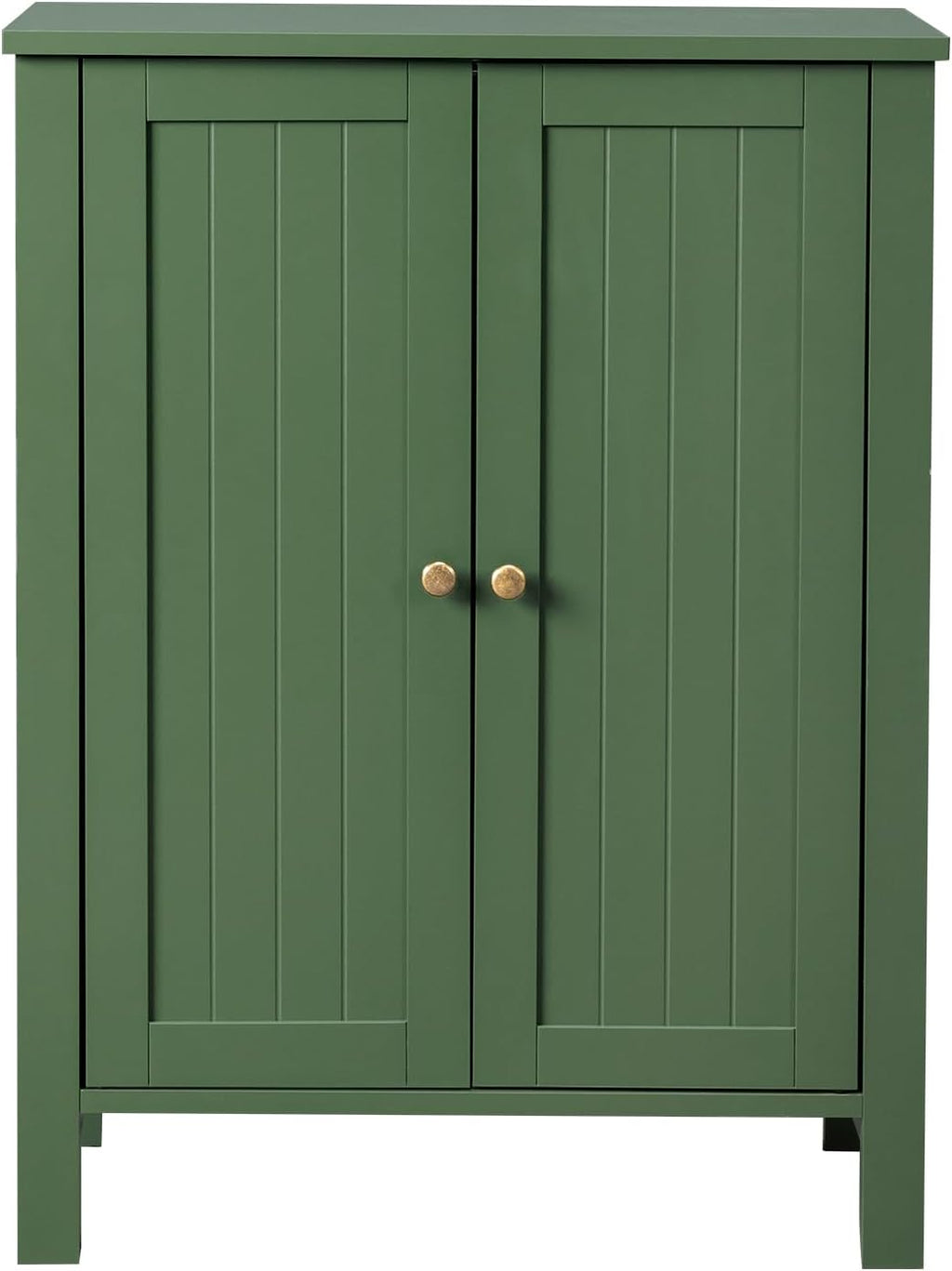 Bonnlo Free Standing Bathroom Cabinet, Sage Green Accent Storage Cabinet with Doors, Small Wooden Floor Console Sideboard for Entryway, Living Room, 31.5" H