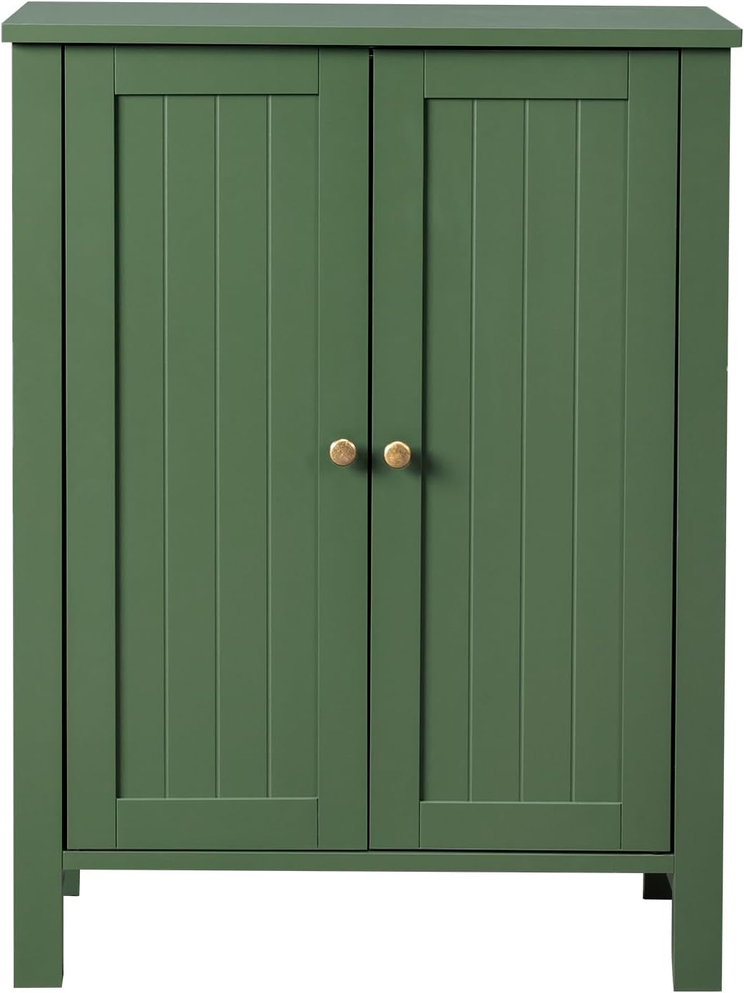 Bonnlo Free Standing Bathroom Cabinet, Sage Green Accent Storage Cabinet with Doors, Small Wooden Floor Console Sideboard for Entryway, Living Room, 31.5" H