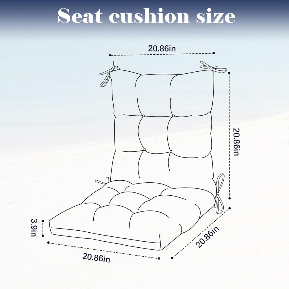 Wicker Chair Cushions for Outdoor Furniture,Floral Outdoor Chair Cushion