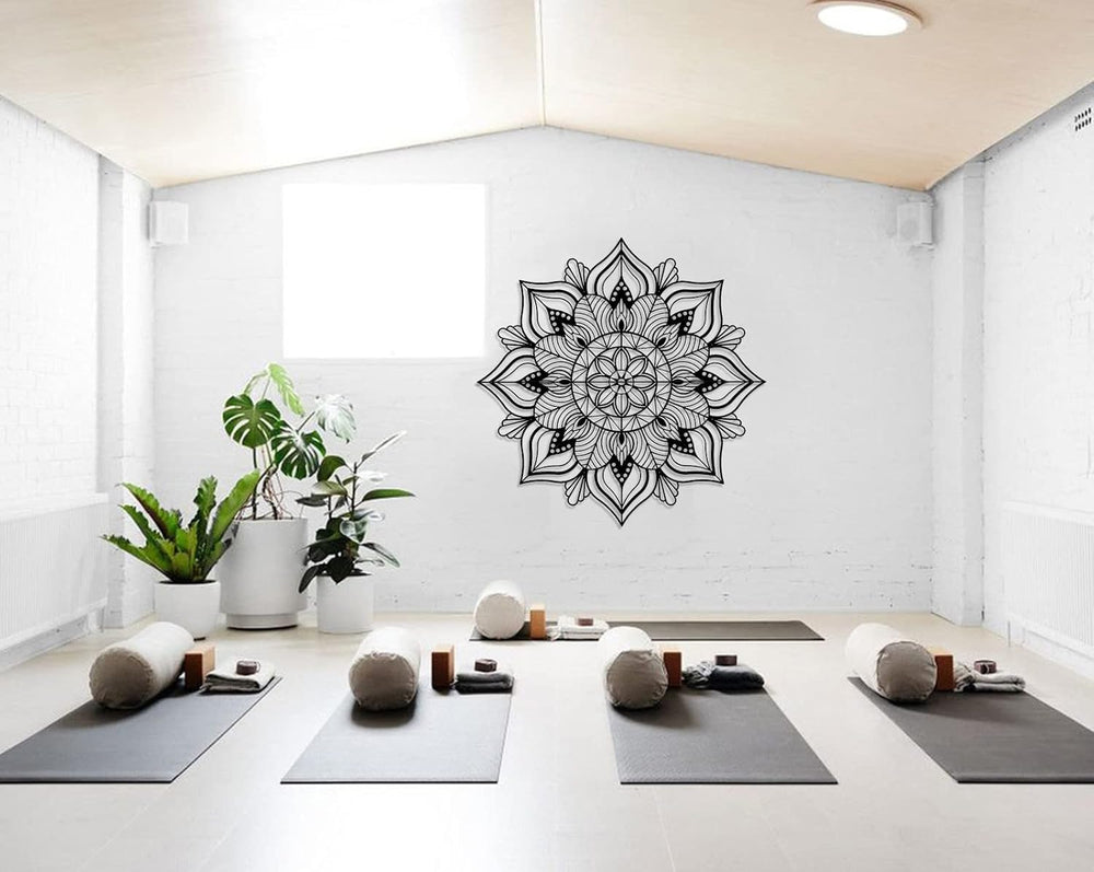 ESTART Large Metal Mandala Wall Art, Unique Lotus Flower Wall Decor