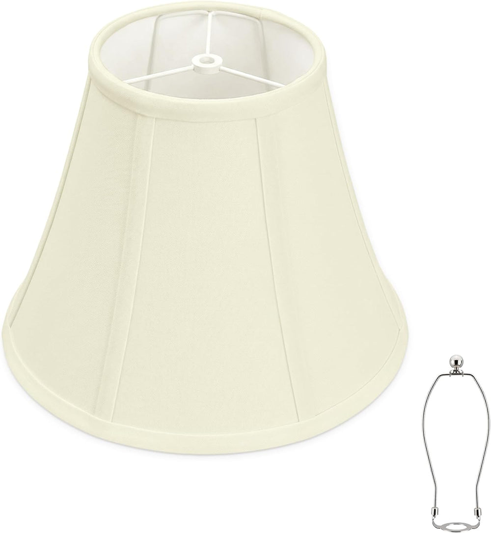 1-Pack Cream Bell Lamp Shade, 6.7" Top x 13" Bottom x 10" Heig...