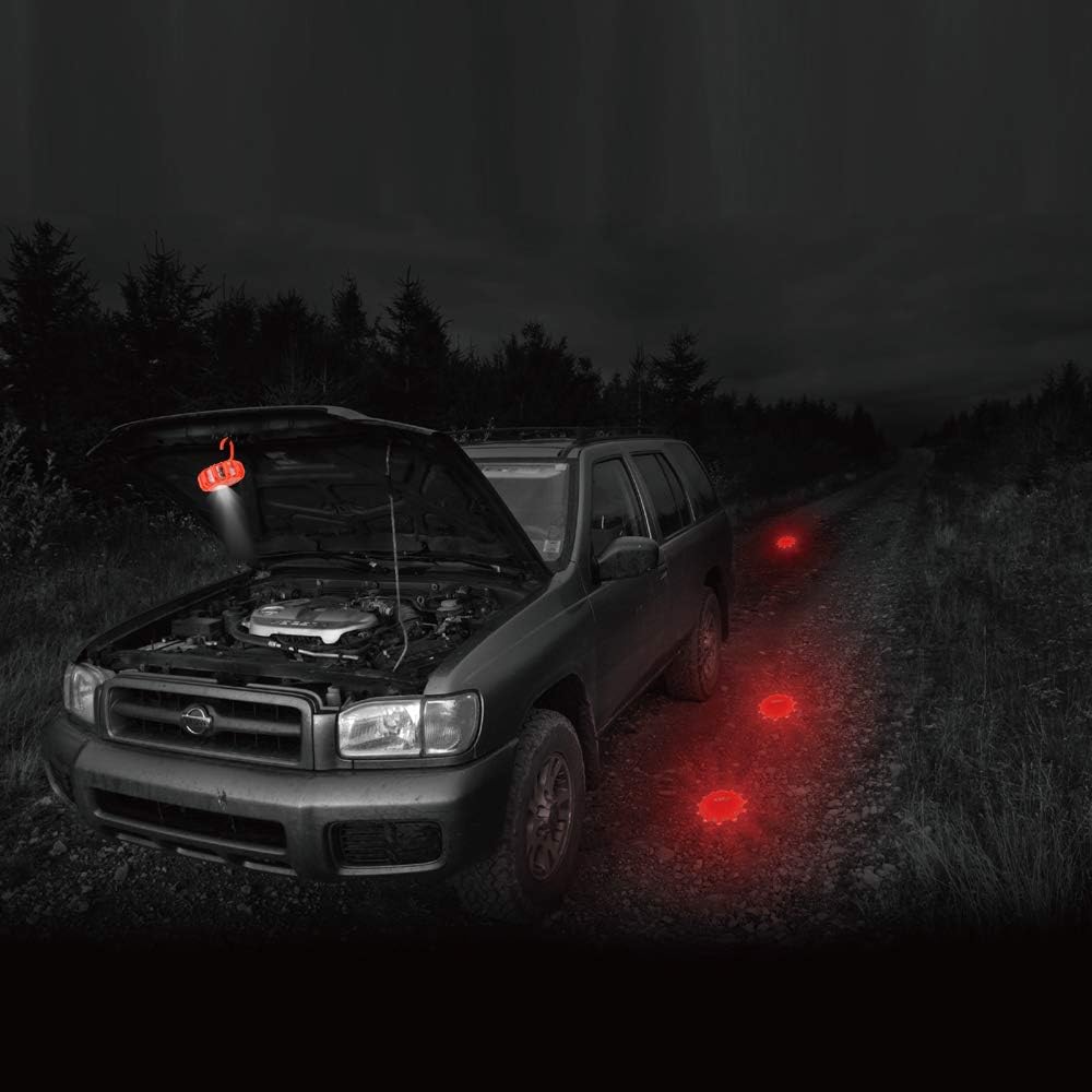 Ecoangel USB-C Rechargeable LED Road Flares Emergency Lights