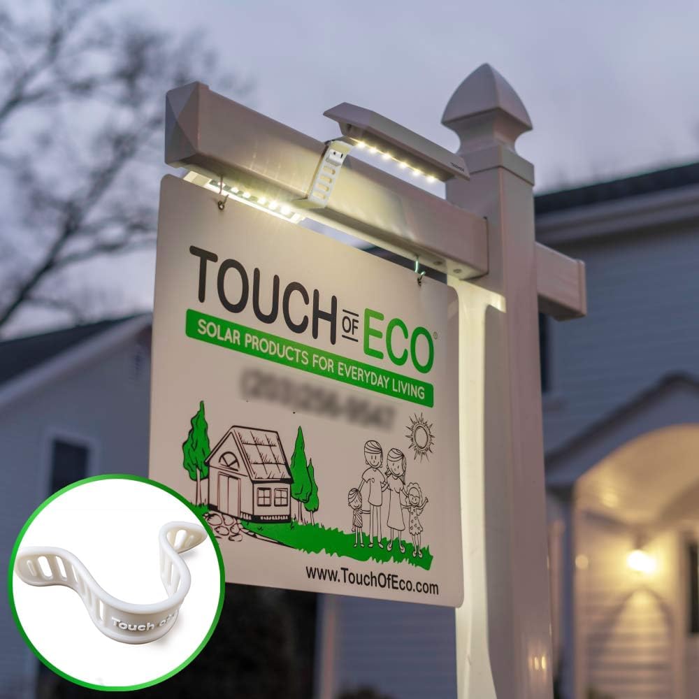 LITEAGENT PRO Solar LED Post Light Patented Angle Design for Real Estate &amp...