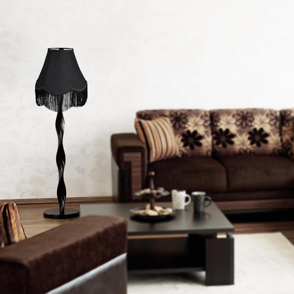 Black Bell Lamp Shades, 6" Top x 13" Bottom x 9.25" High, Scal...