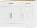 Shintenchi 42" Buffet Cabinet with Storage, Kitchen Barn Door Cabinet