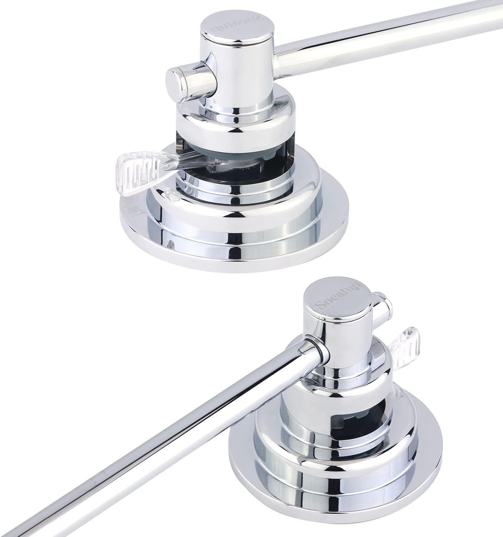 Sneatup Suction Cup Extendable 17-29" Stainless Steel Towel Bar (Chrome ...