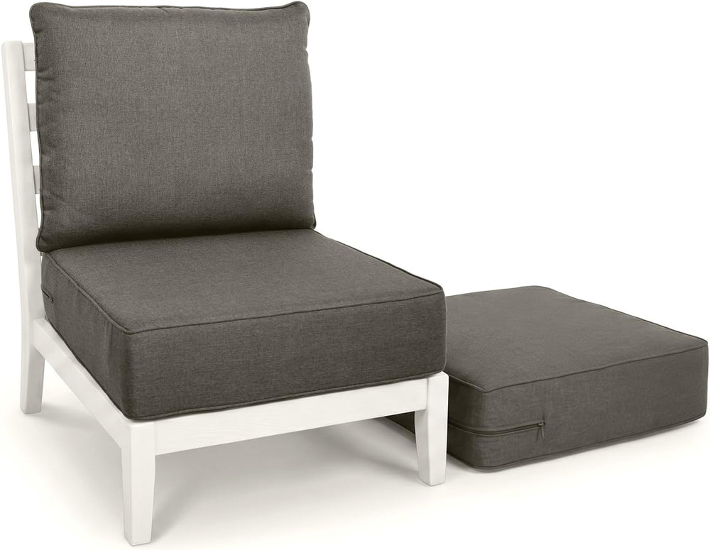 Luxury Outdoor Seat Cushion Set-22 x 24 x 6 Inch Outdoor Chair Cushions with ...