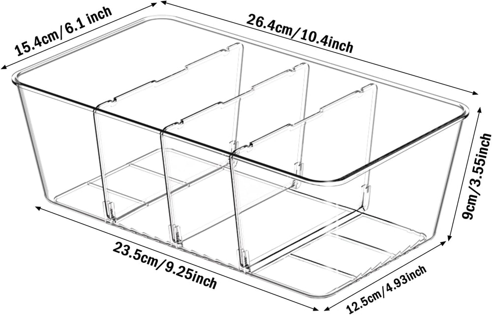 8 Pack Pantry Organization and Storage Bins with Removable Dividers