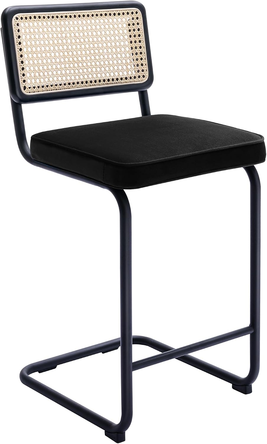 Zesthouse Natural Rattan Counter Stools Set of 2, 26" Modern Boho Barstools
