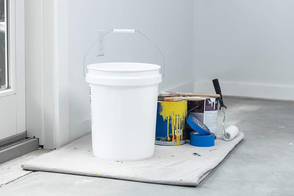 United Solutions 5-Gallon Heavy-Duty Buckets with Snap-On Lids, 6-Pack – BPA-...