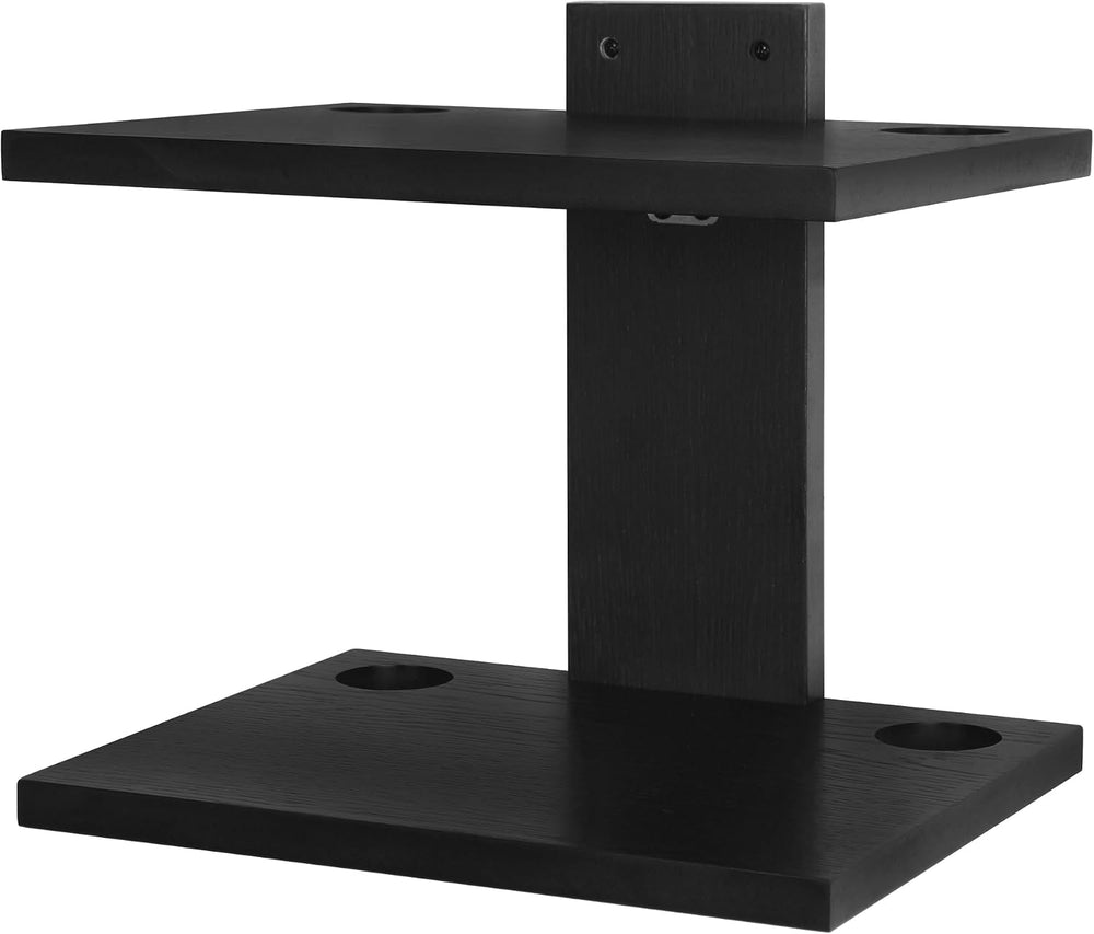 2‑Tier Floating Wall Mount TV Shelf for Projector & DVD Player,Black
