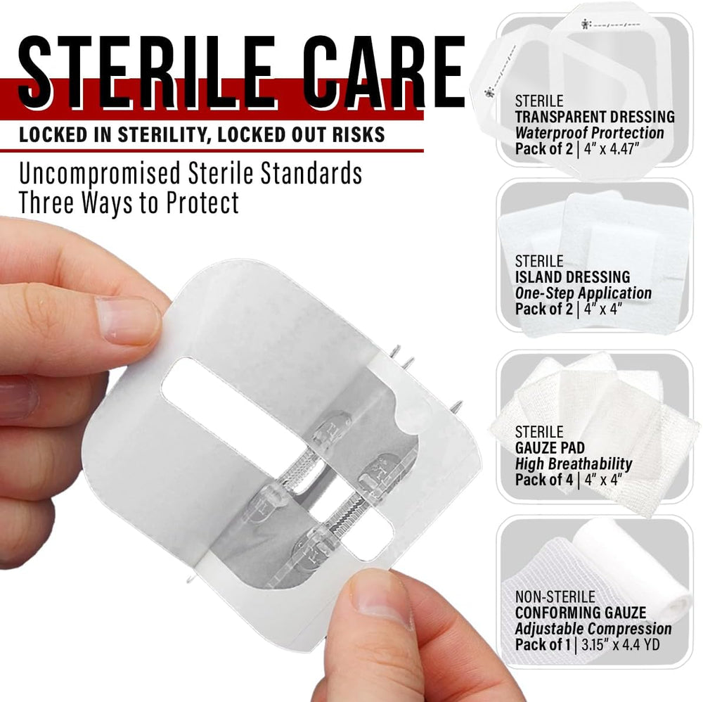 EVERLIT Wound Closure Pack | 4 Pcs Surgical Wound Zip Devices for Cut & L...