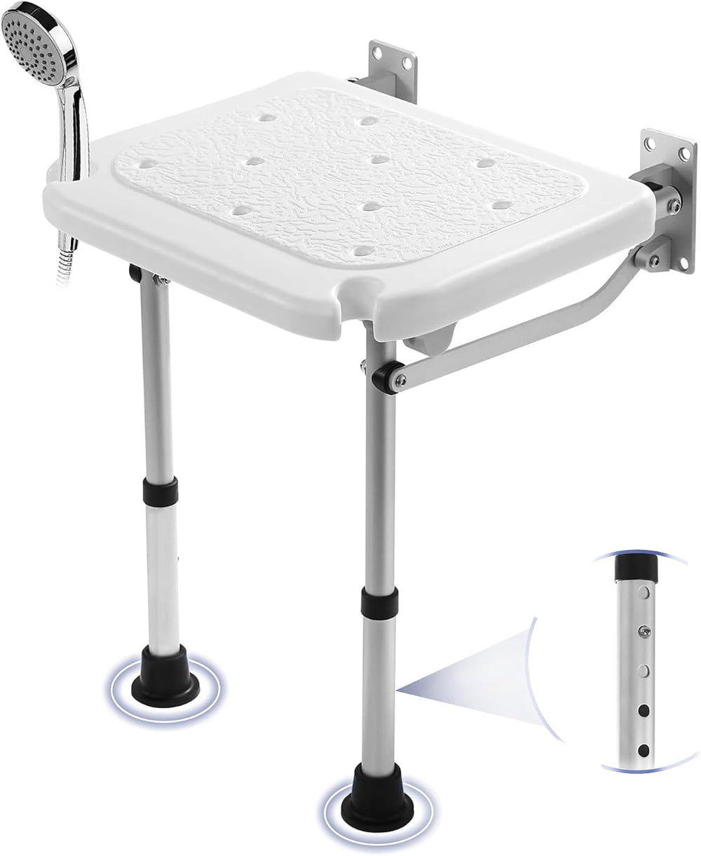 TYYIHUA Folding Shower Seat Wall Mounted, Shower Chair for Inside Shower