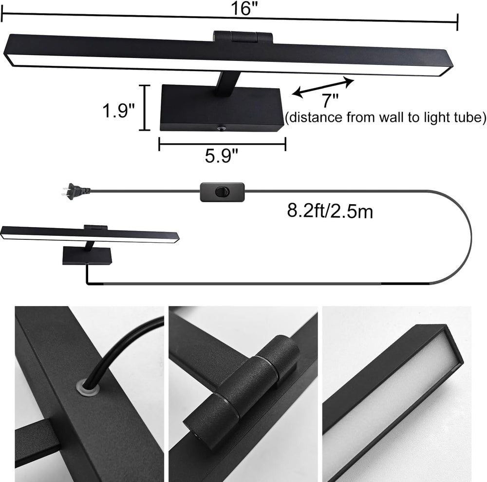 Picture Light for Paintings Plug in, 2700K Warm White Picture Lights, 16&quot...