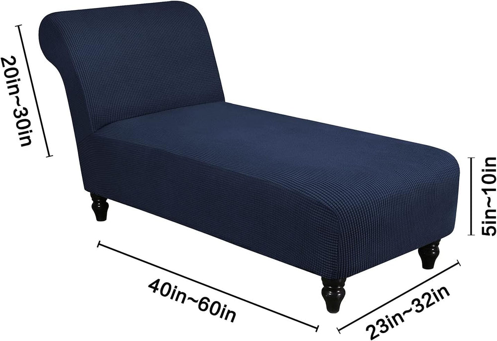 Armless Lounge Chaise Slipcover, Stretch Chaise Chair Covers for Living Room ...
