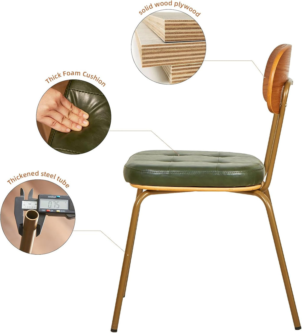 dining chairs set of 4, mid century modern showing dimensions