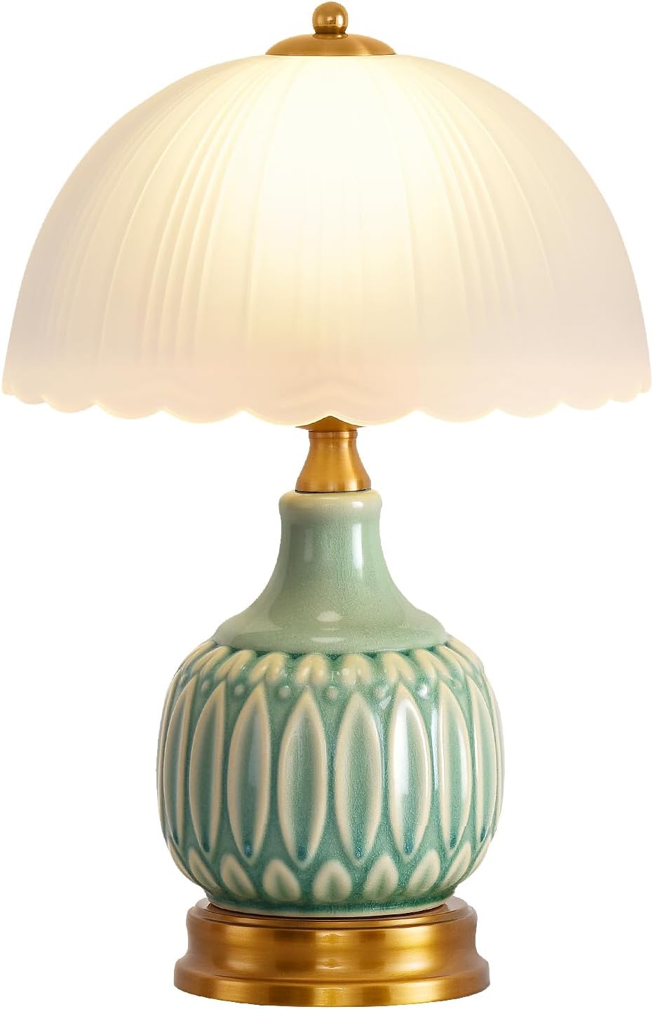 Table Lamps Ceramic Retro Lamp for Living Room,15." Modern Bedside Night...