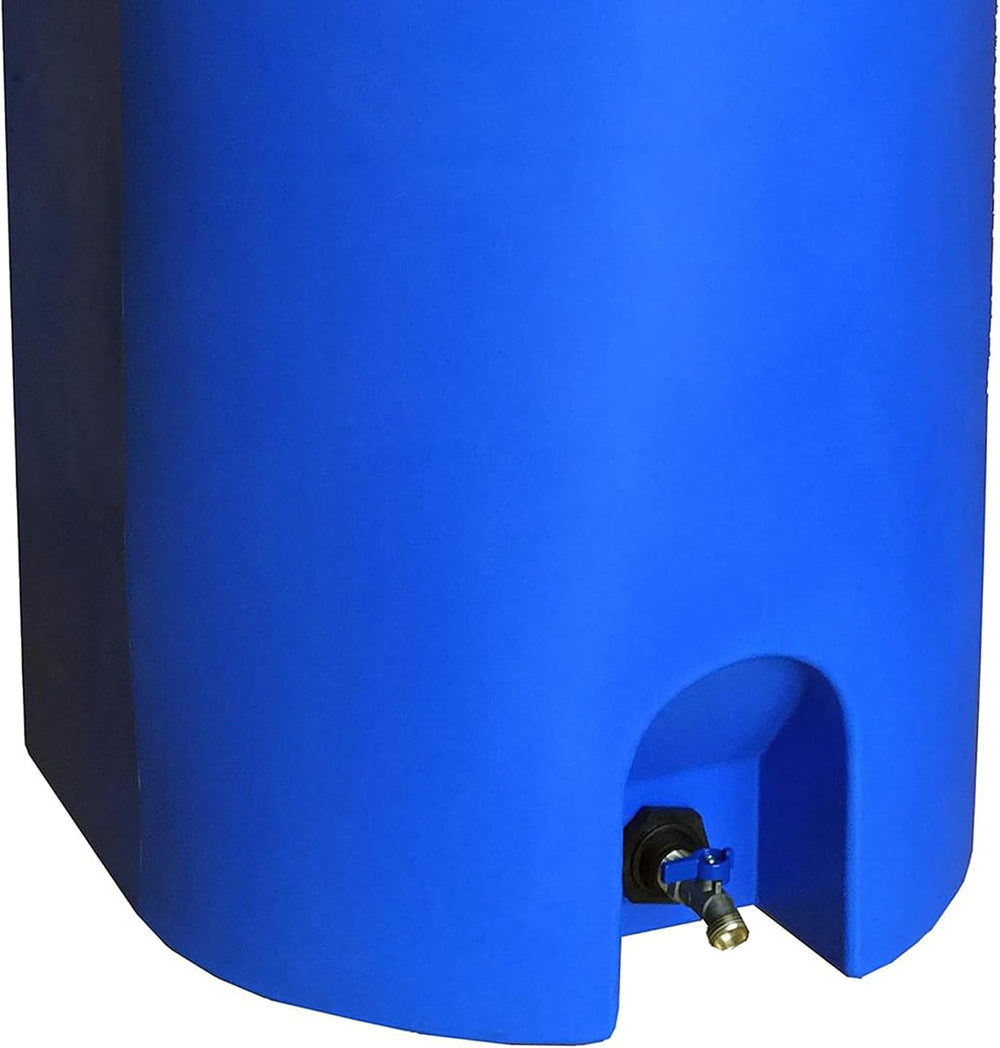WaterPrepared 55 Gallon Unique Stackable Utility Water Tank, Blue