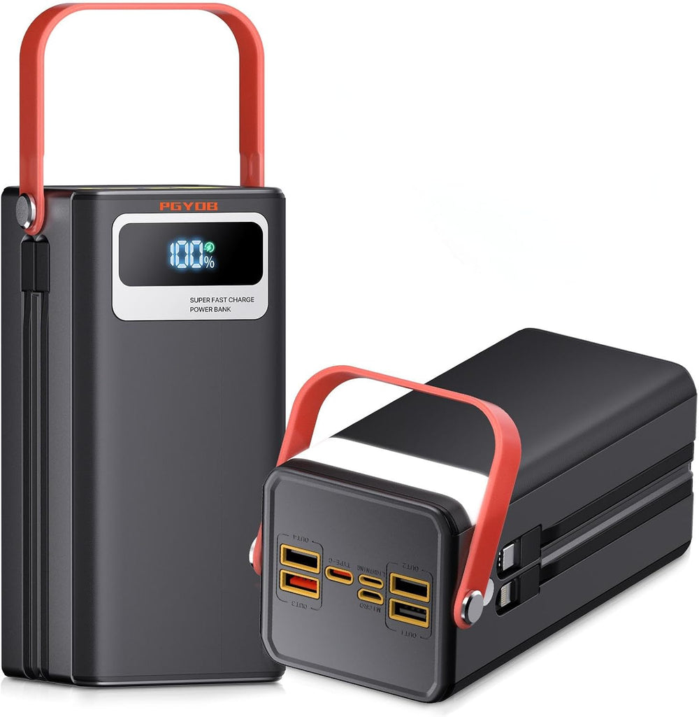 PGYOB Portable Power Station, 99.9Wh Outdoor Generator with Built in Cable, P...
