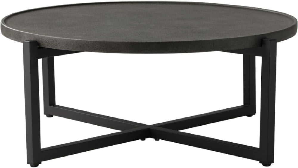 SUNBURY Outdoor Coffee Table Dark Grey, 12''H x 31.5''W Patio...