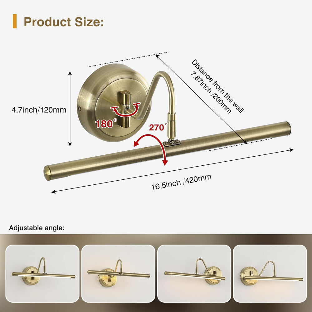 JOOSENLUX Modern LED Picture Lights Fixtures,Art Decor Metal Artwork Mini Acc...