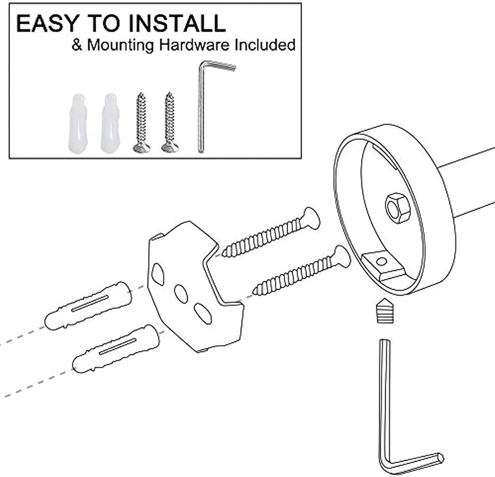 Lairuier Bathroom Hardware Set, 4-Piece Towel Holder Set Include Toilet Paper...