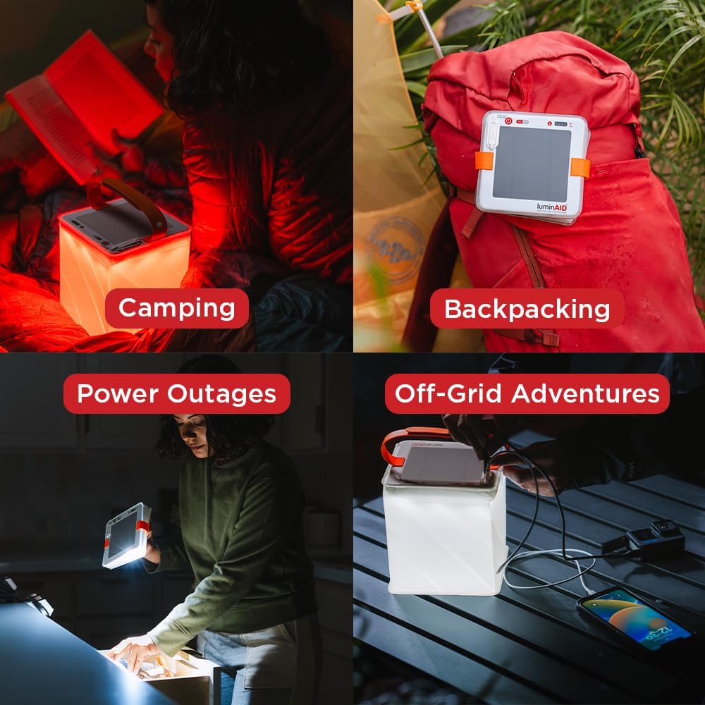 LuminAID Survivor Inflatable Solar LED Camping Lantern & Dual Phone Charger