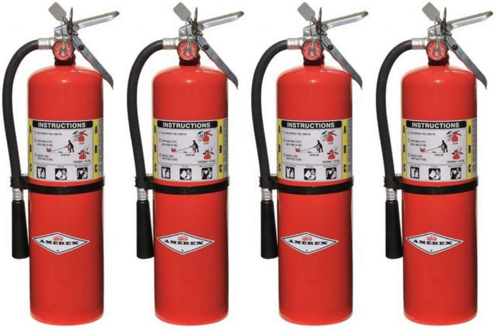 Amerex B456 Wall Mount ABC Dry 10 lb. Fire Extinguisher - Set of 4