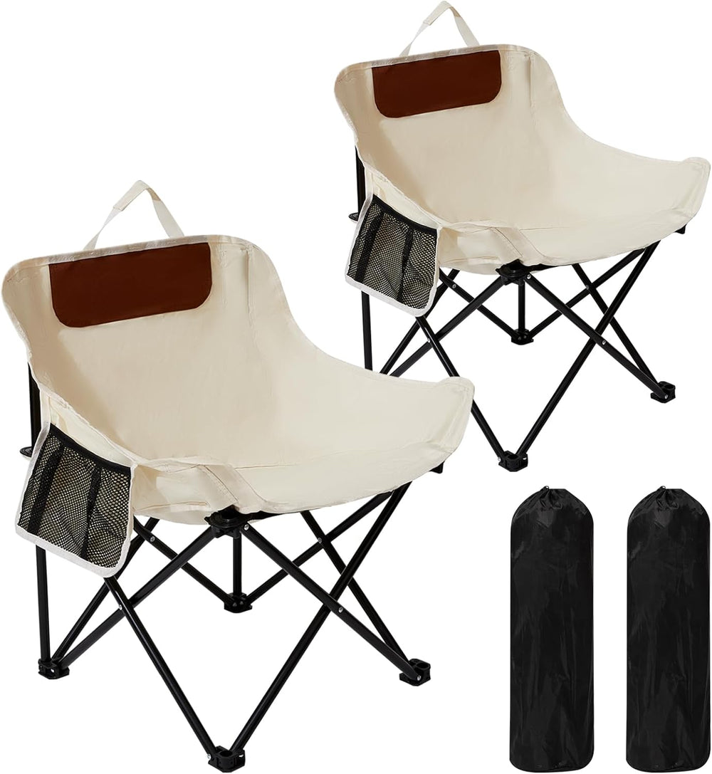 SHANQUAN 2 Pack Folding Camping Chair, Compact Camp Chair,Outdoor Lawn Portab...