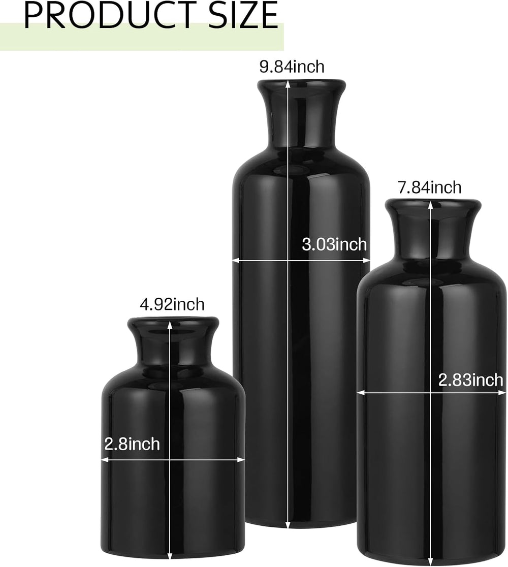 5 Pcs Coffee Table Decor Set, Black