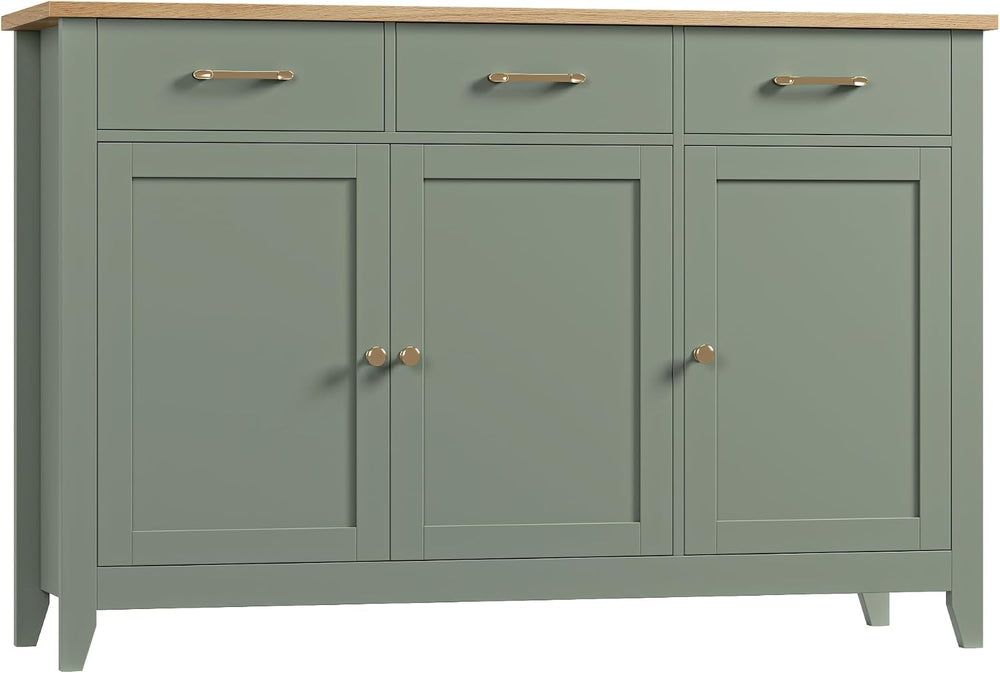 HORSTORS 47" W Kitchen Buffet Sideboard Cabinet with Storage Drawers, Green