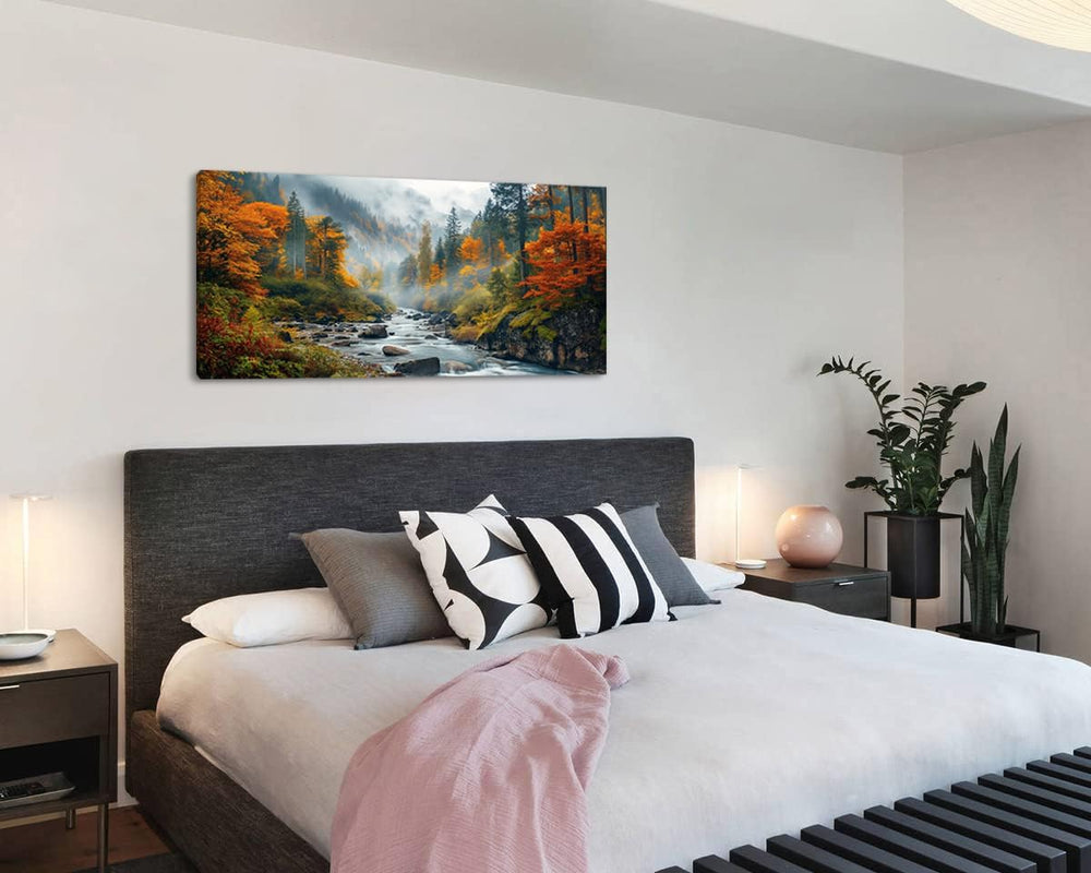 Palderwallart Beautiful Brook Mountain Landscape Wall Art for Living Room Off...