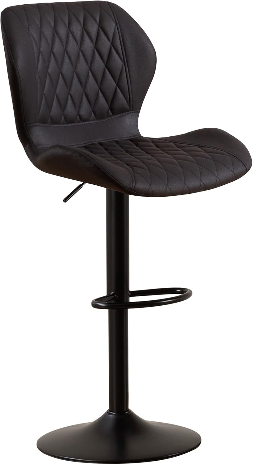 Modern Bar Stools, Swivel Barstools Counter Height with High Backrest, Adjust...