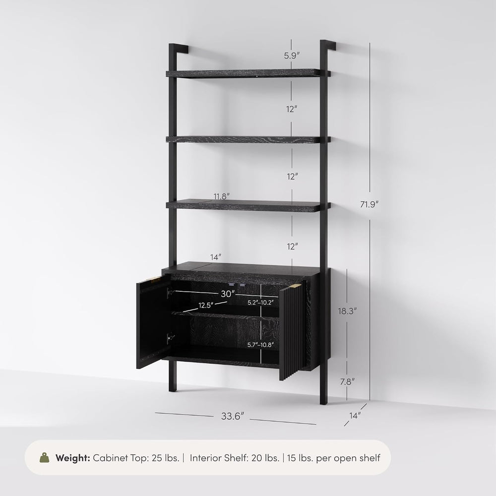 Nathan James Jasper 3-Shelf Solid Wood Boho Bookshelf, Wall Mounted Bookshelf...