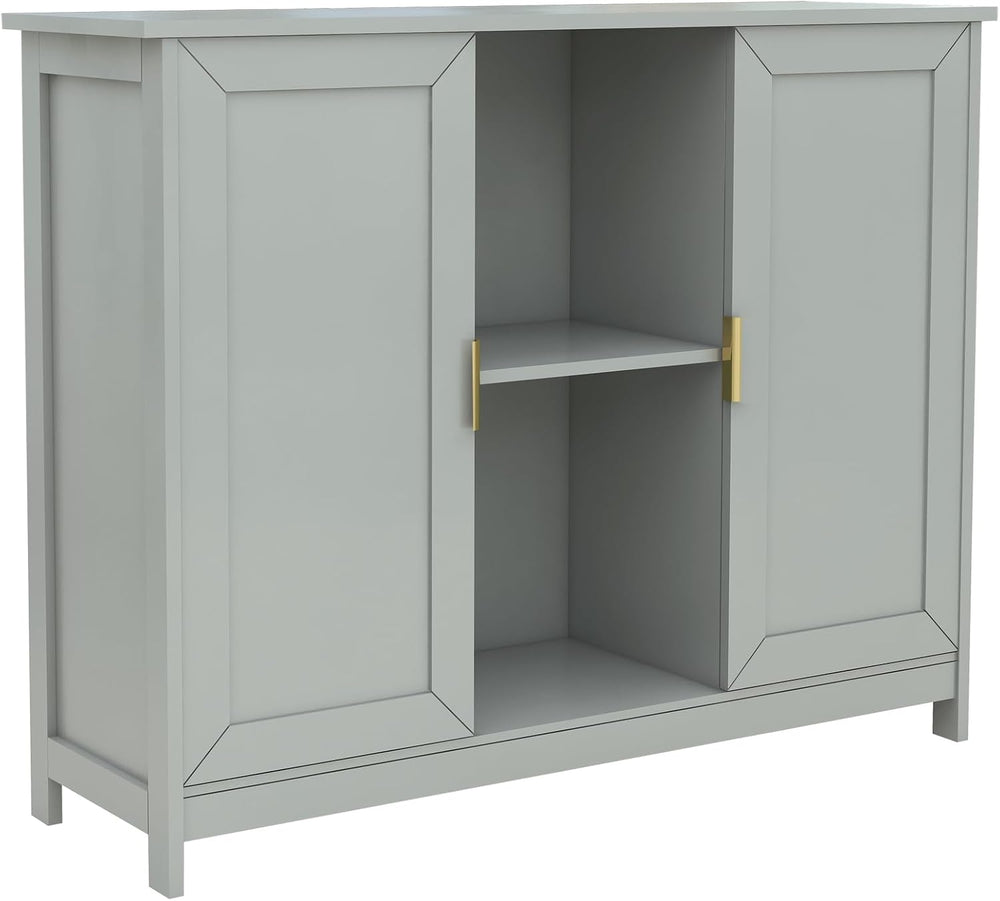 TaoHFE Grey Kitchen Pantry, Modern Wooden Small Credenza Sideboard