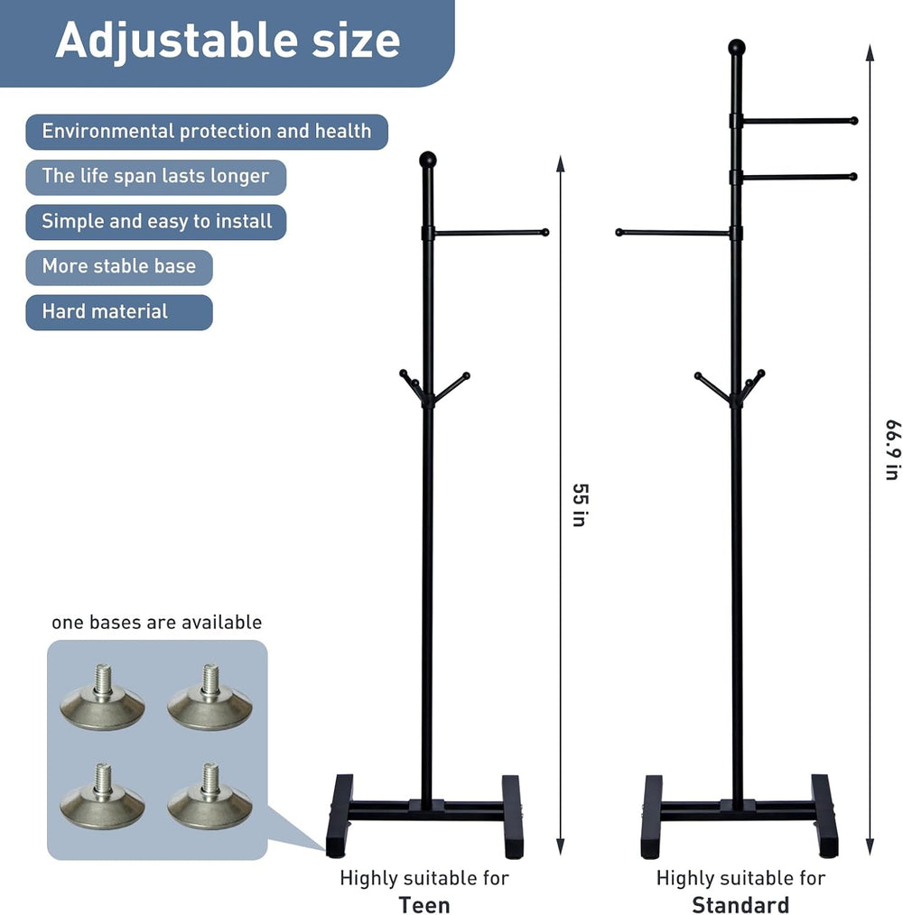 Metal Coat Rack Freestanding heavy duty,modern coat rack Sturdy Coat Tree Sta...