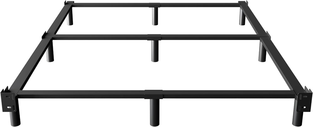EMODA 7 Inch Queen Bed Frame for Box Spring and Mattress, Black
