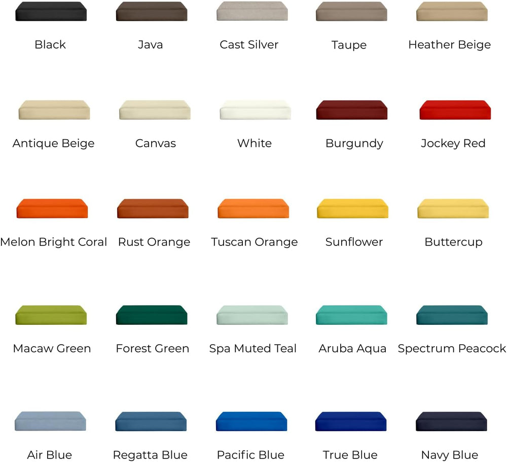 RSH DECOR: Foam Ottoman Cushion | 23" x 20" x 4" | Sunbrella P...