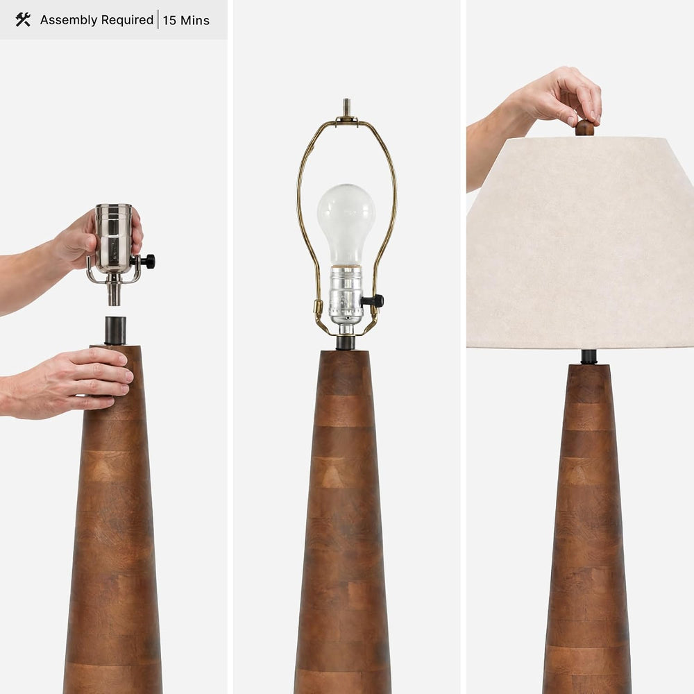 Signature Design by Ashley 1-Piece Contemporary Wood Floor Lamp