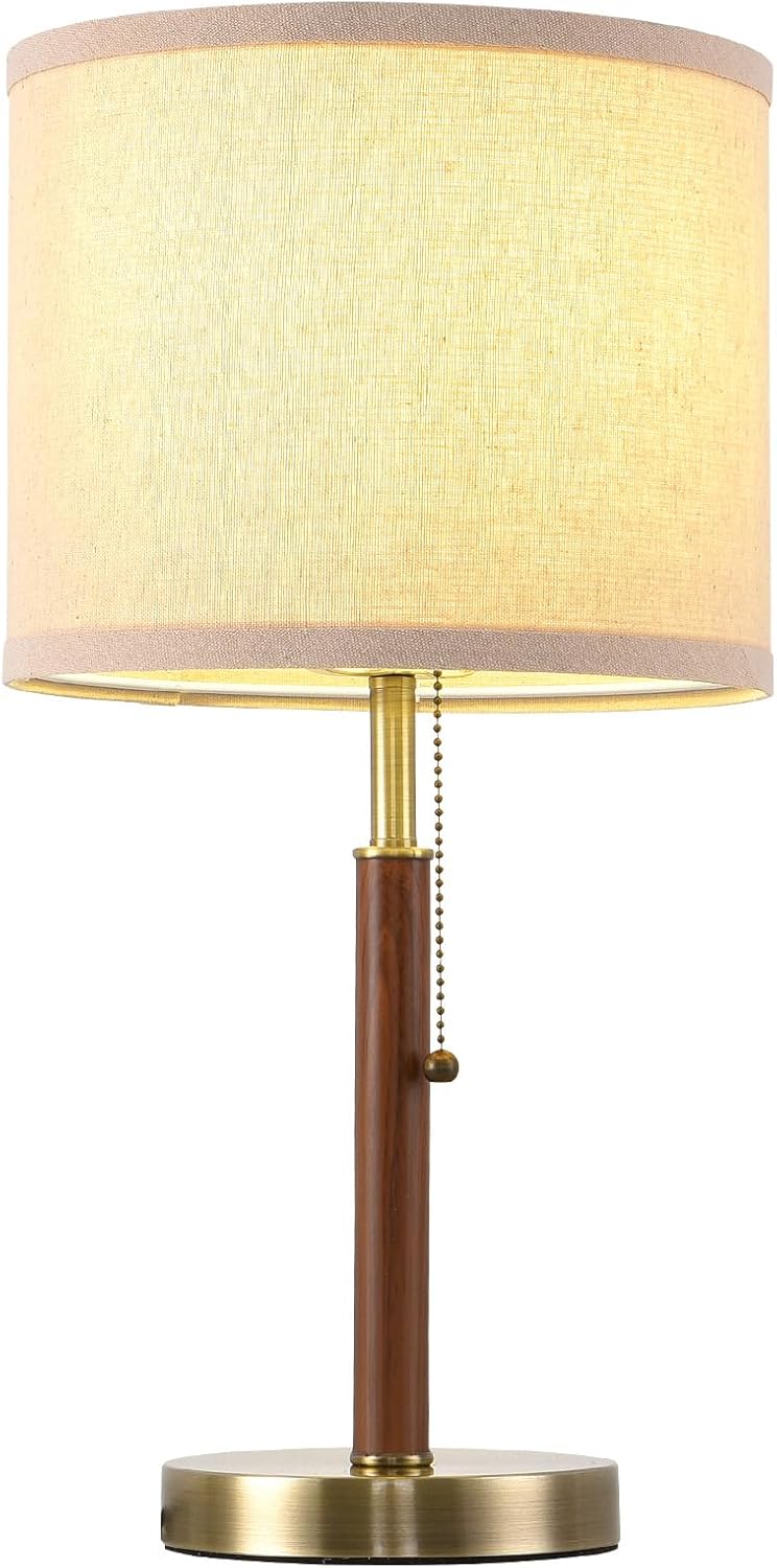 Table Lamp Set of 2 Modern Bedside Buffet Table Lamp with Pull Chain