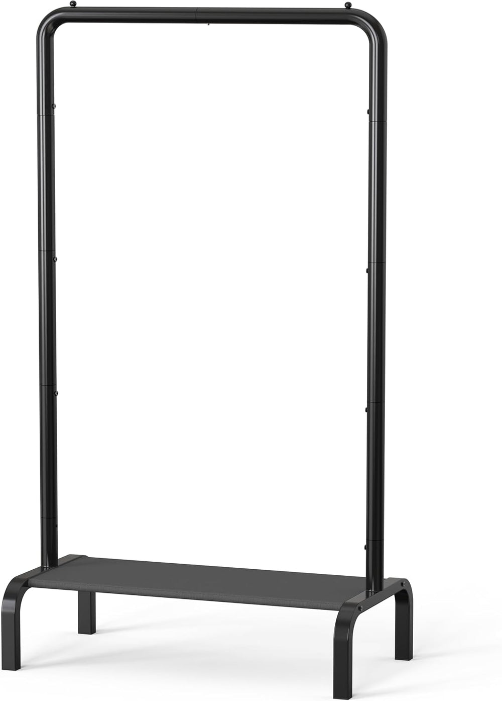 Simple Houseware 30" W Narrow Freestanding Garment Rack with Shelves, Black
