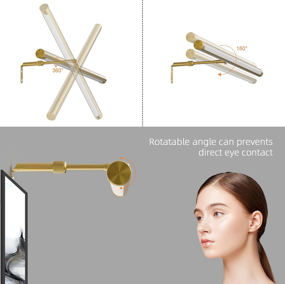 24" Plug in Picture Light 9W Gold Art Light with Remote