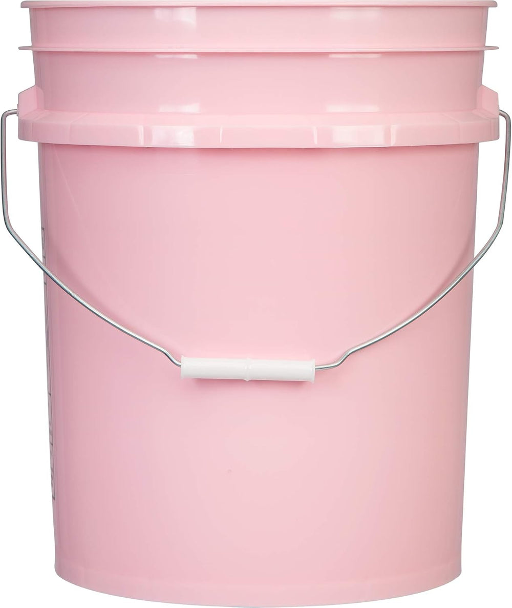 House Naturals 5 Gallon Pink Food Grade Bucket Pail with Air Tight screw on L...