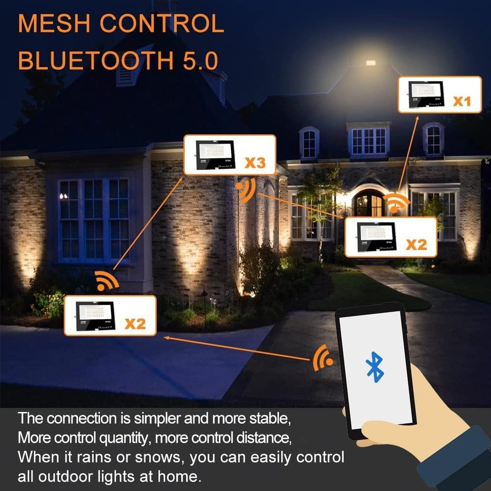 MELPO Led Flood Light 30W, 300W Equivalent Outdoor Color Changing Lights