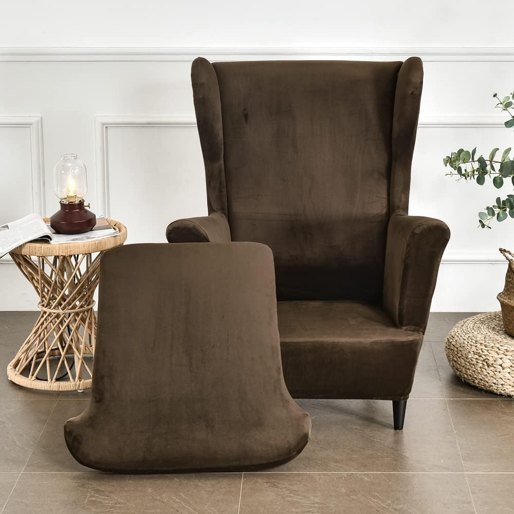 GULI Wingback Chair Cover 2-Piece, Wing Chair Covers Armchair Chair Slipcover...