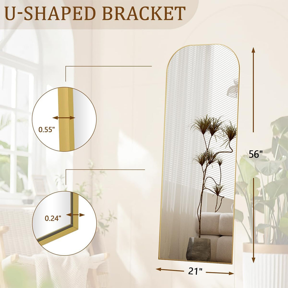 Koonmi Full Length Mirror, 56"x21" Mirror Full Length with Stand